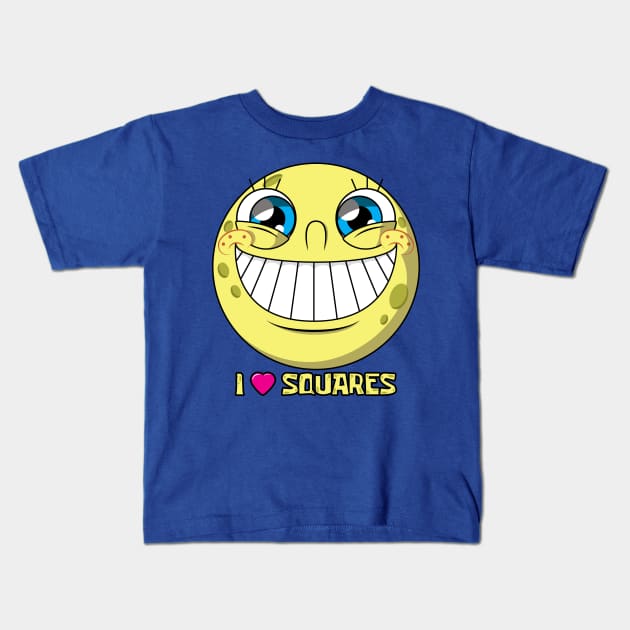 I LOVE SQUARES Kids T-Shirt by chrisnazario